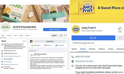  příklady značkových Facebook Stránek s možností kontaktu