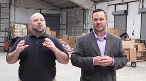 Dan and Eric in a warehouse