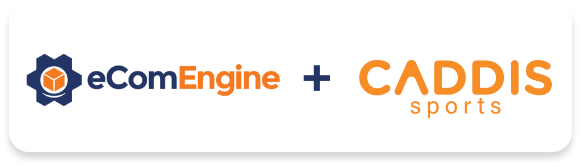 eComEngine Logo and Caddis Sports Logo