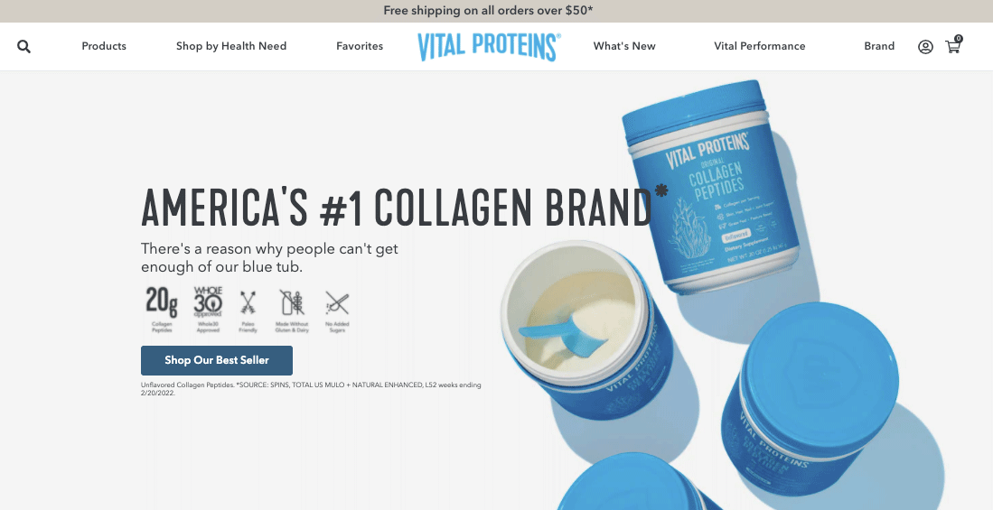 Example of a Shopify storefront
