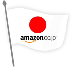Amazon Japan logo on a flag