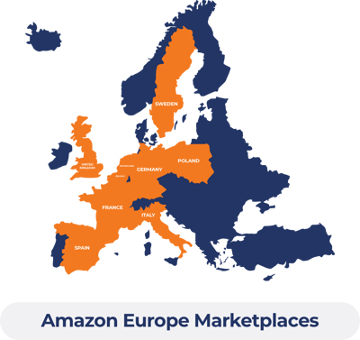 Illustration of Amazon Europe marketplaces