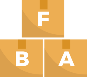 Boxes spelling "FBA"