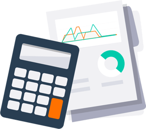 Calculator with sales documents