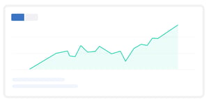 Chart with upward trend