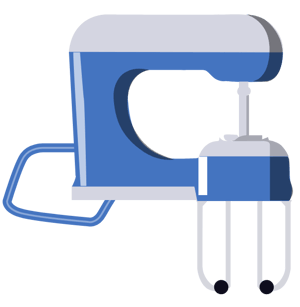 Illustration of a kitchen mixer