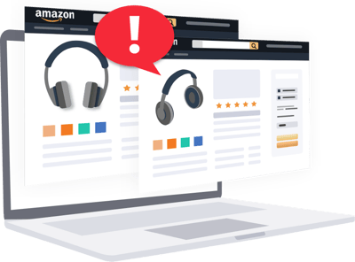 Alert icon illustrating that an Amazon listing image has been changed
