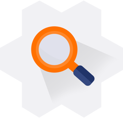 Magnifying glass with gear