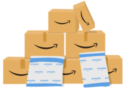 Amazon boxes and Prime packaging