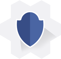 Shield over a gear illustration