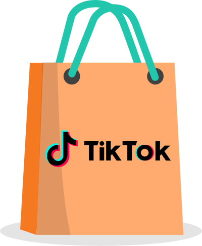 Shopping bag with TikTok logo