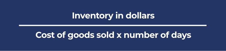 Inventory days formula