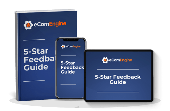 eBook cover, smartphone, and tablet displaying the text ‘5-Star Feedback Guide