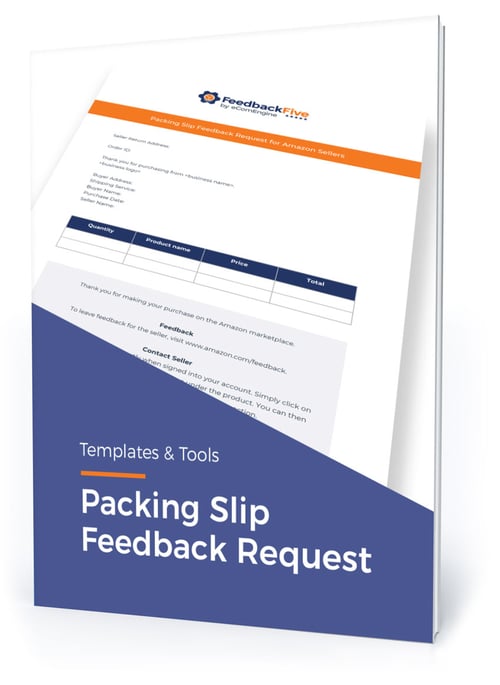 Feedback Request Template for Amazon Packing Slip