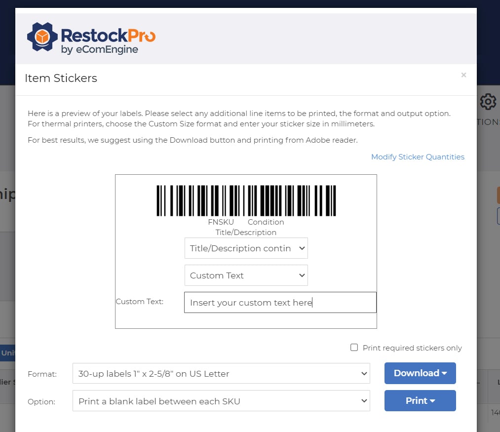 Amazon fba labels zebra