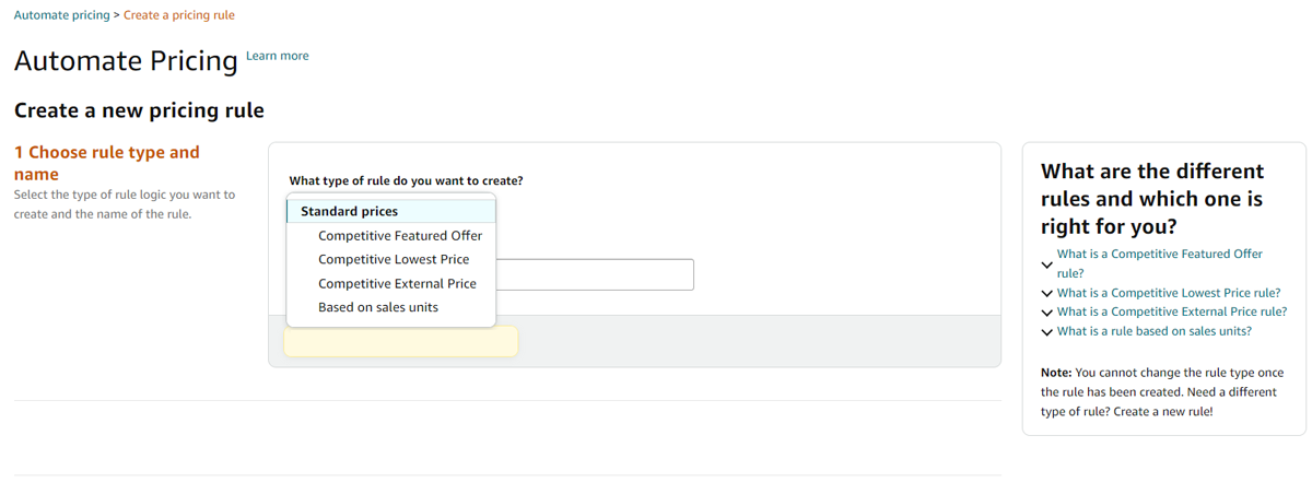 Amazon Automate Pricing custom rules