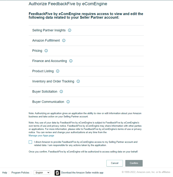 amazon-feedbackfive-authorization-access-request