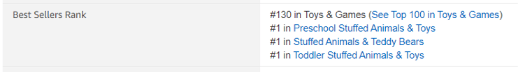 Best Sellers Rank