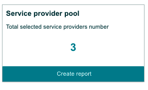 Service provider pool window in the Amazon Compliance Reference tool