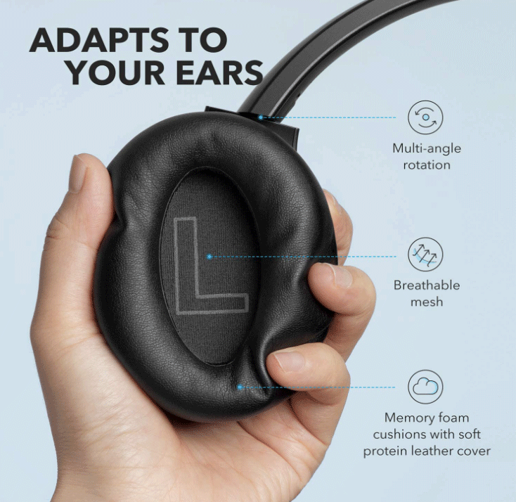 Amazon product photo infographic for headphones