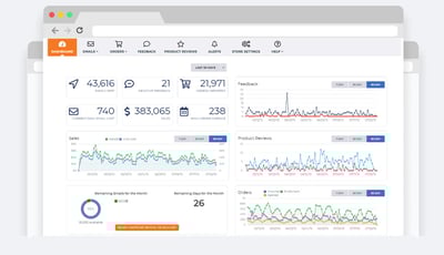 Illustration of Amazon feedback dashboard