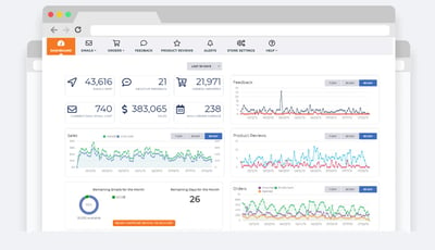 Illustration of Amazon feedback dashboard