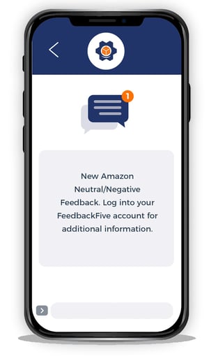 Feedback alert from FeedbackFive on mobile