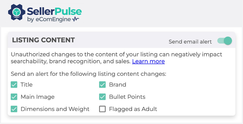 Listing content change alerts in FeedbackFive