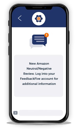 FeedbackFive review alert on mobile