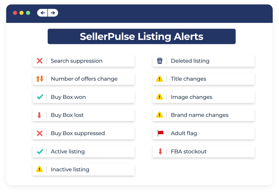 Listing alerts available in SellerPulse by eComEngine