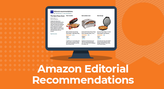 Editorial Recommendation on a computer browser with text, "Amazon Editorial Recommendations"