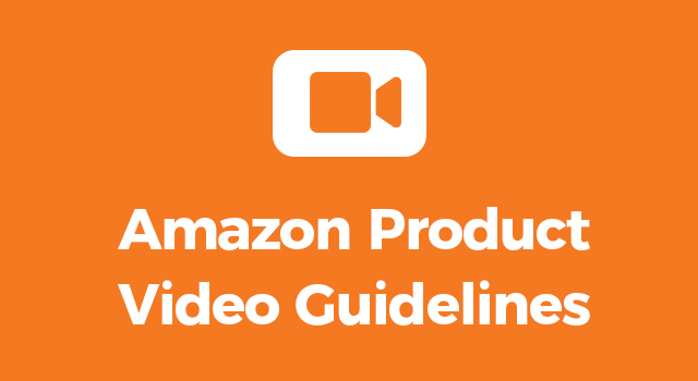 Illustration of video camera with text, "Amazon product video guidelines"