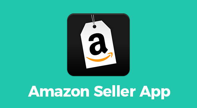 Amazon Seller app logo with text, "Amazon Seller app"
