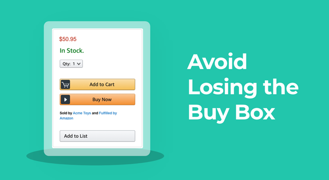 Image of Buy Box with text, "Avoid Losing the Buy Box"
