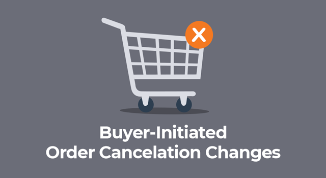 Shopping cart icon with close button in the corner with text, 