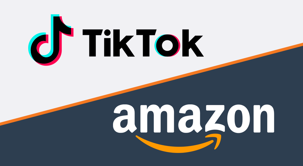 TikTok and Amazon logos