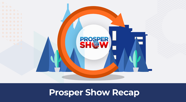 Prosper Show logo inside of a rewind icon with text, "Prosper Show recap"