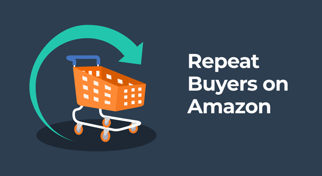 Shopping cart with "Repeat buyers on Amazon" text