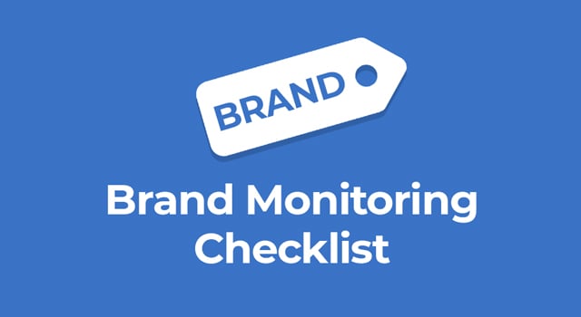 Brand monitoring checklist