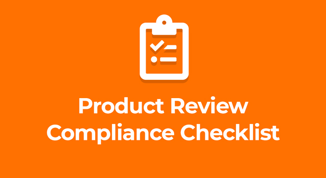 Product review compliance checklist